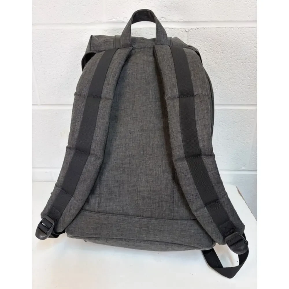 Herschel Rubber Strap Little America Backpack Charcoal Gray *FLAWED* Utility